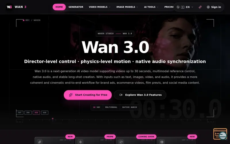 Screenshot of Wan 3.0