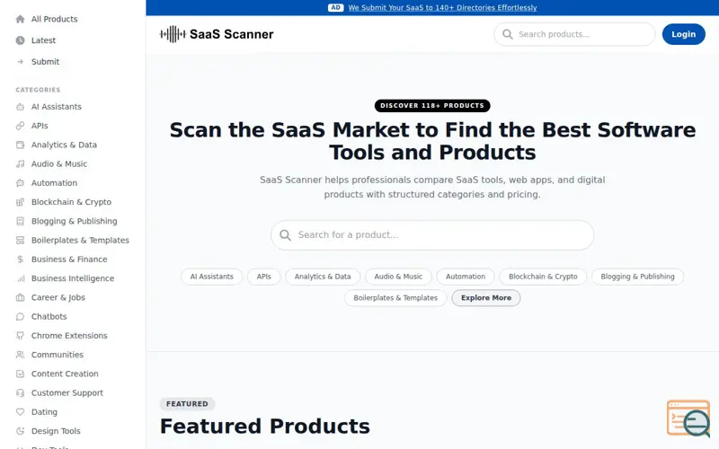 Screenshot of SaaS Scanner
