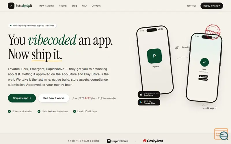 Screenshot of LetsDeployIt