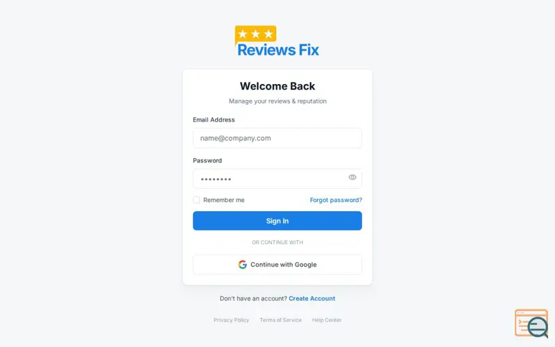 Screenshot of Reviewsfix