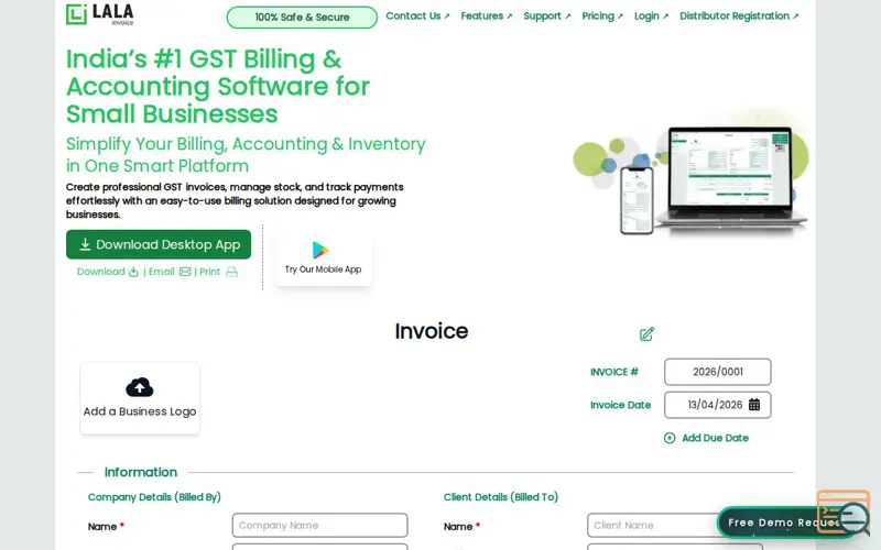 Screenshot of Invoicefree Billing Software