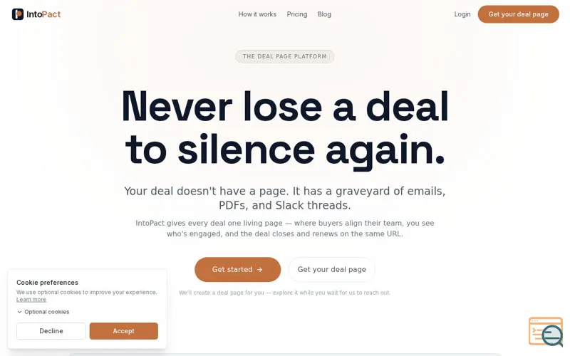 Screenshot of IntoPact