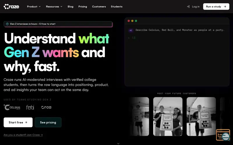 Screenshot of Craze