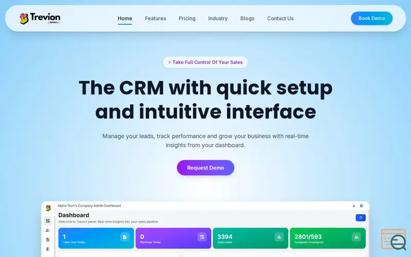Screenshot of Trevion CRM
