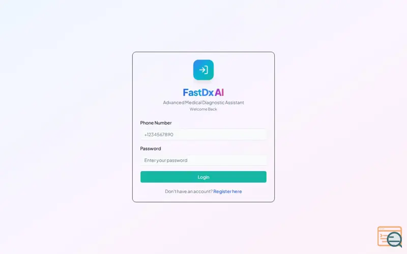 Screenshot of FastDx AI