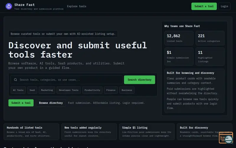 Screenshot of Share Fast