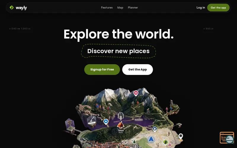 Screenshot of wayly