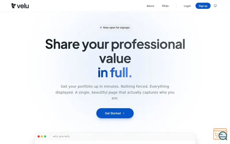 Screenshot of Velu