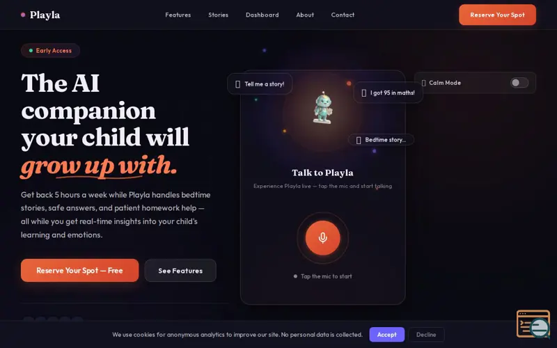 Screenshot of Playla