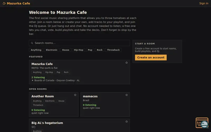 Screenshot of Mazurka