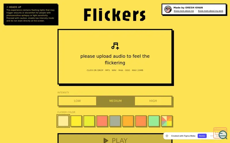 Screenshot of Flickers
