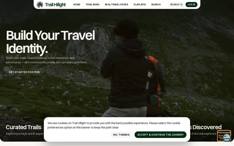 Screenshot of Trail Hilight - Travelers Link In Bio