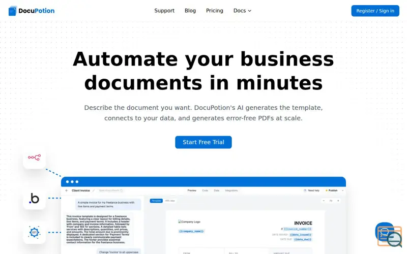 Screenshot of DocuPotion