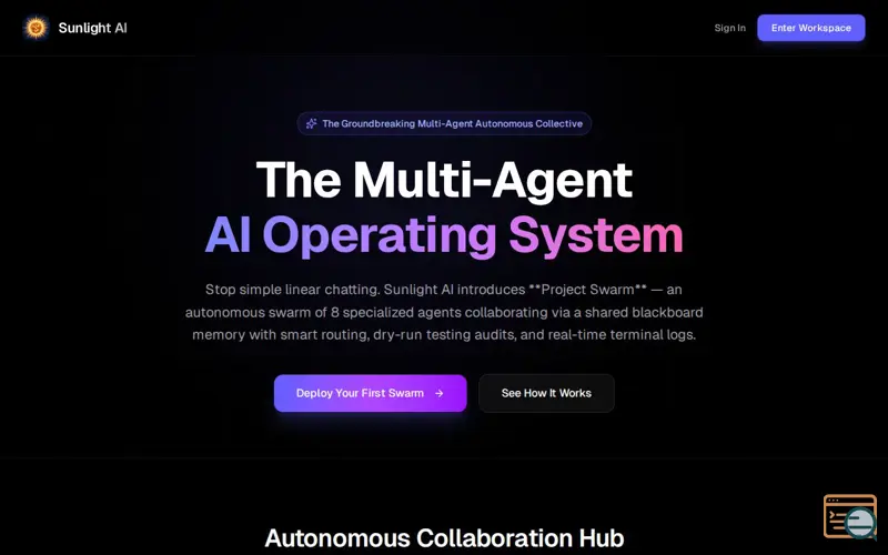 Screenshot of Sunlight AI