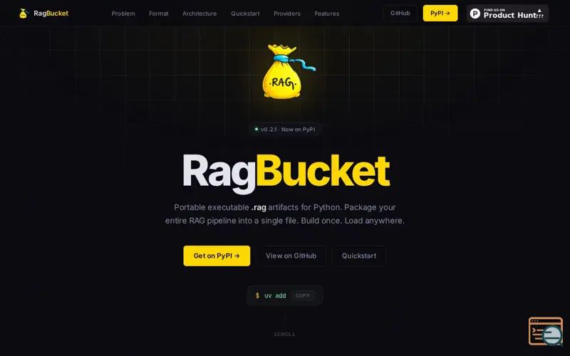 Screenshot of RagBucket