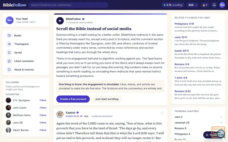 Screenshot of BibleFollow