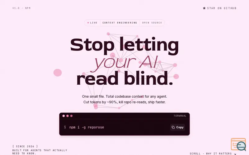 Screenshot of RepoRose