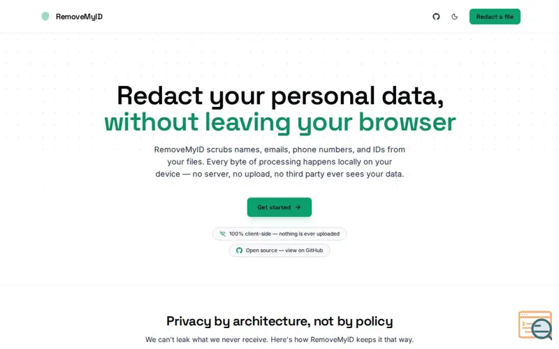 Screenshot of RemoveMyID