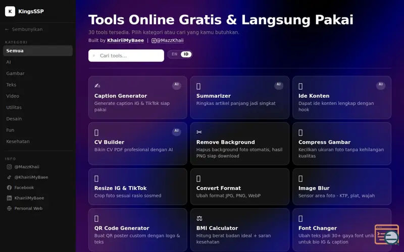 Screenshot of KingSSP, a launch using n6wxm Ad Network