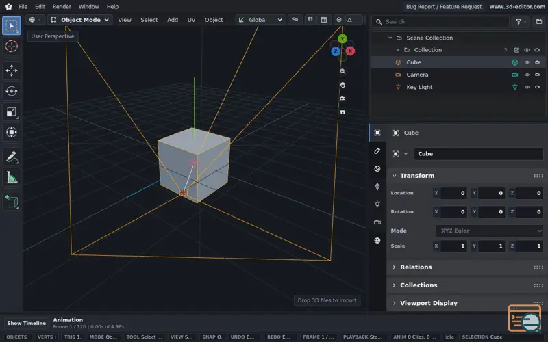 Screenshot of Online 3D Editor
