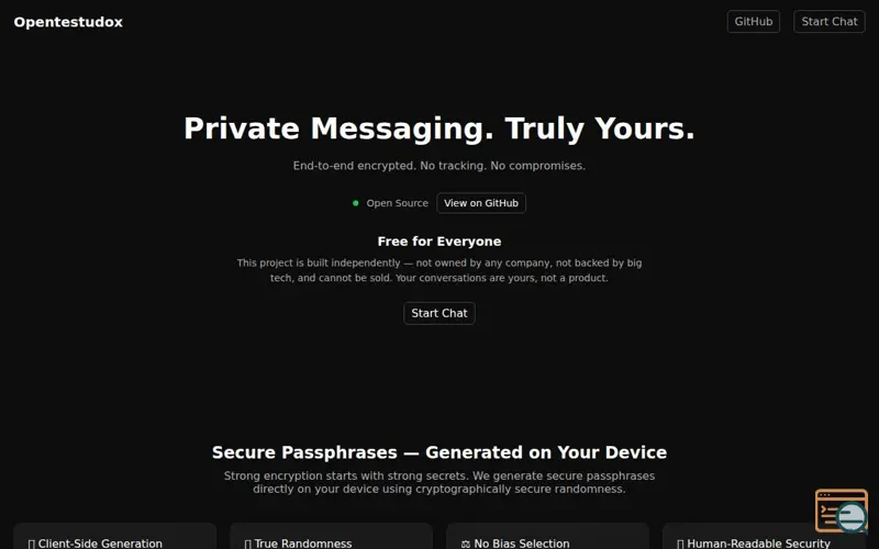 Screenshot of Opentestudox