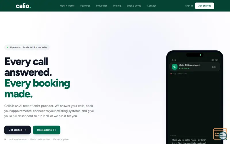Screenshot of Calio