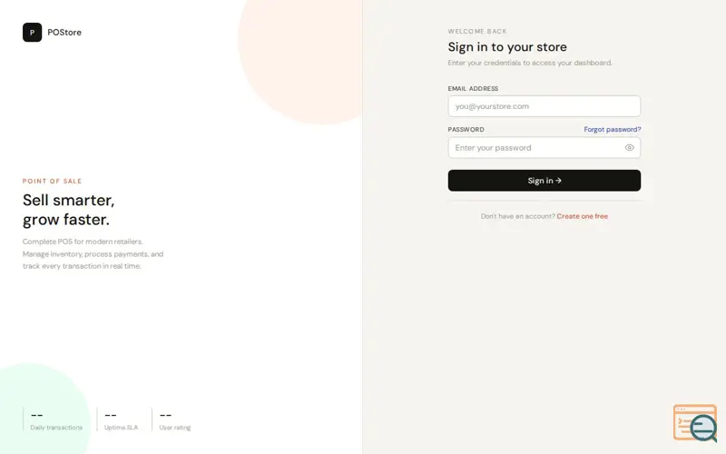 Screenshot of POStore
