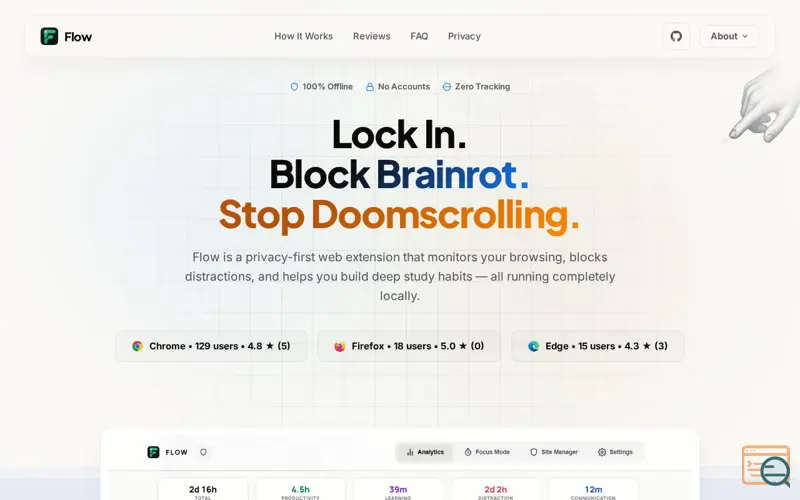 Screenshot of Flow - Website Blocker & Habit Tracker
