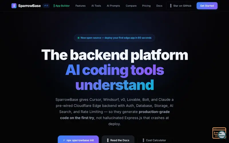 Screenshot of SparrowBase 