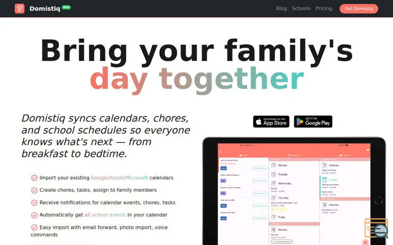 Screenshot of Domistiq