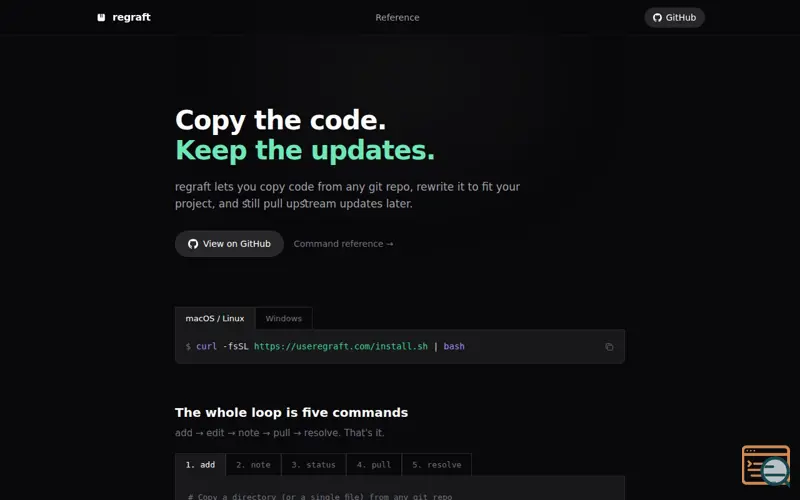 Screenshot of Useregraft