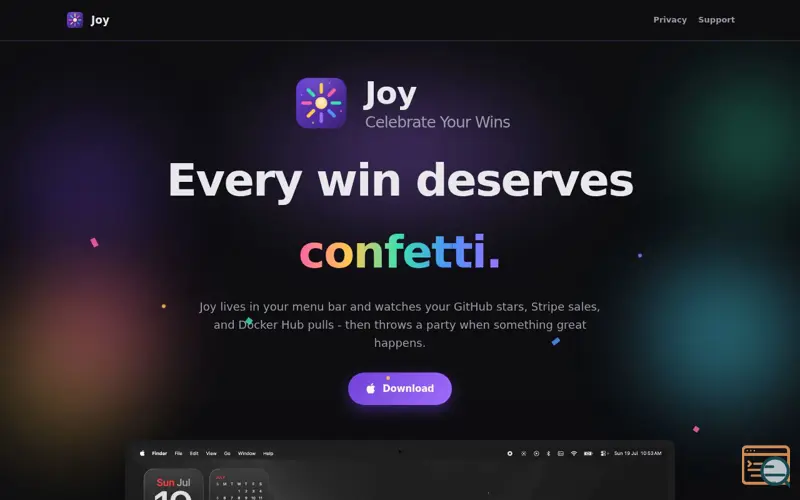 Screenshot of Joy: Celebrate Your Wins