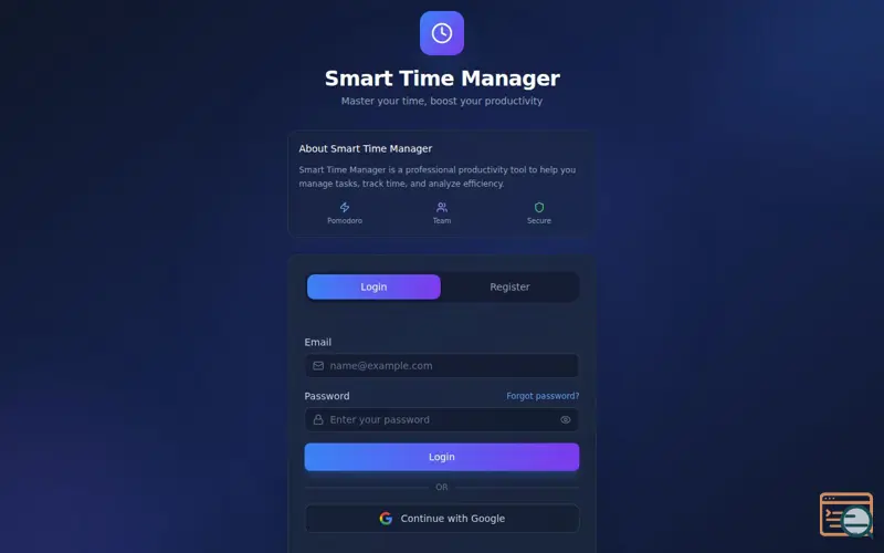 Screenshot of Smart Time Manager
