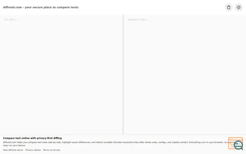 Screenshot of Diffvoid.com