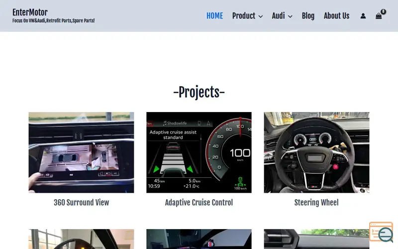 Screenshot of Audi Rainbow Display Module