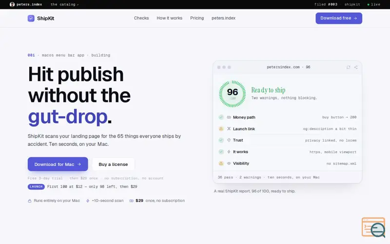 Screenshot of ShipKit