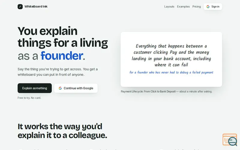 Screenshot of WhiteBoard Ink - Explain 