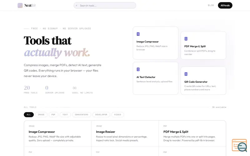 Screenshot of Neatkit