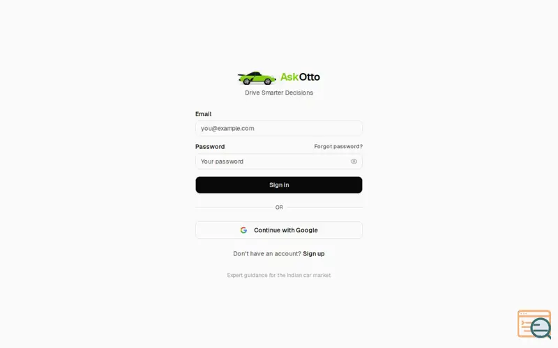 Screenshot of AskOtto