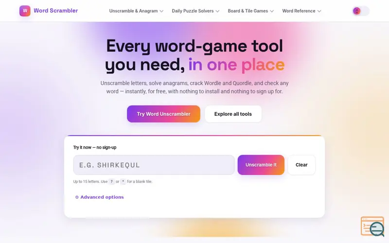 Screenshot of Word Games Made Easy - Word Scrambler
