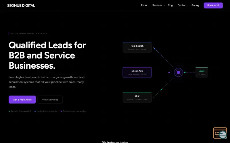Screenshot of Seohub Digital