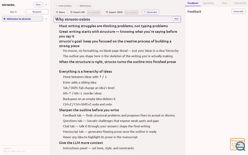 Screenshot of Structo