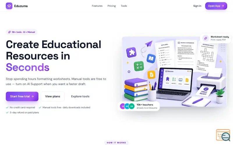 Screenshot of Eduzuma.com