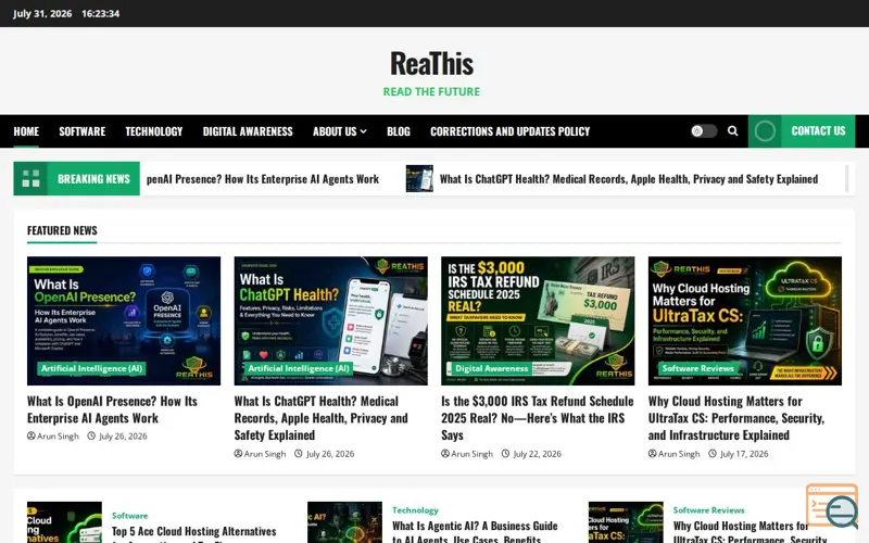 Screenshot of ReaThis, a launch using VisibilityKit