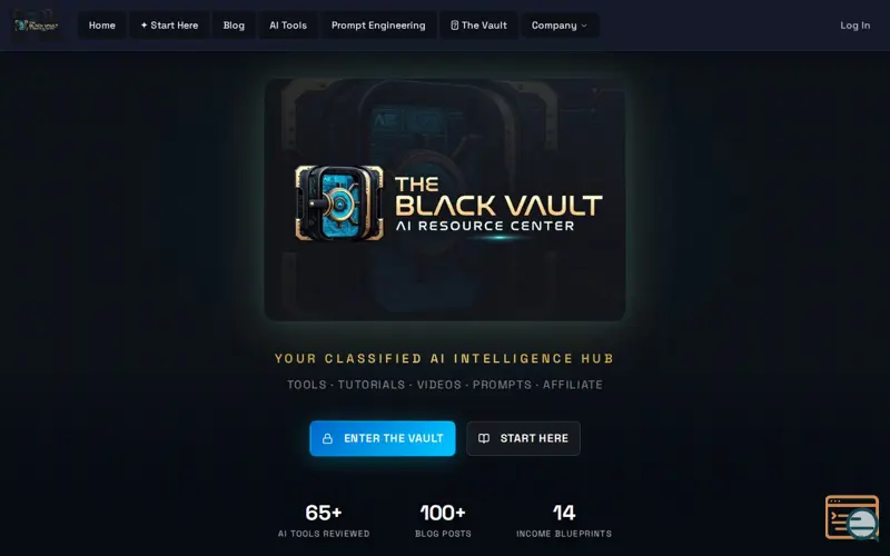 Screenshot of The Black Vault