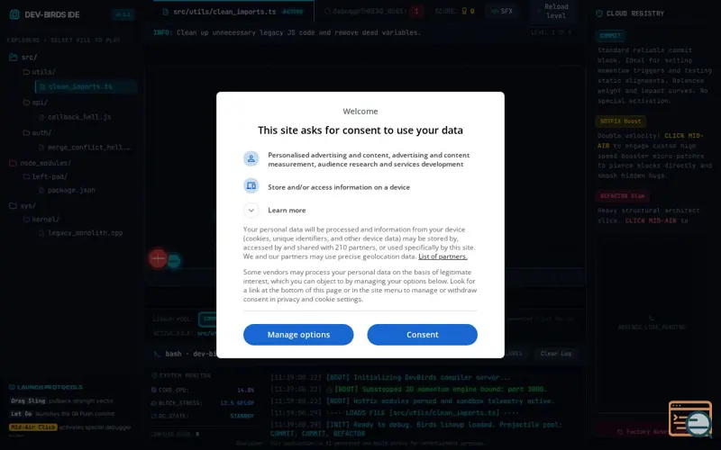 Screenshot of DevBirds