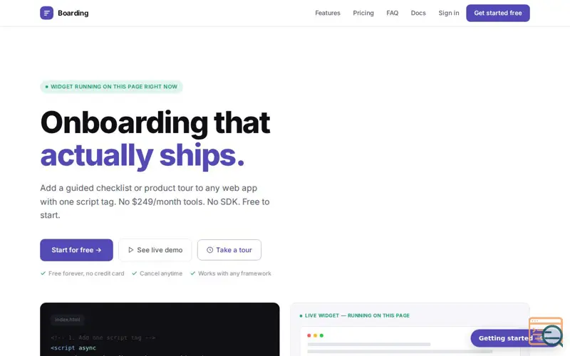 Screenshot of Boarding