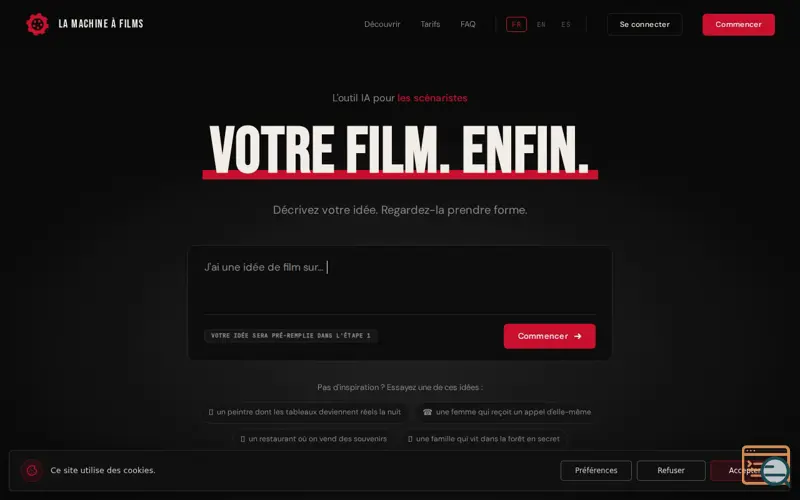 Screenshot of The Film Machine