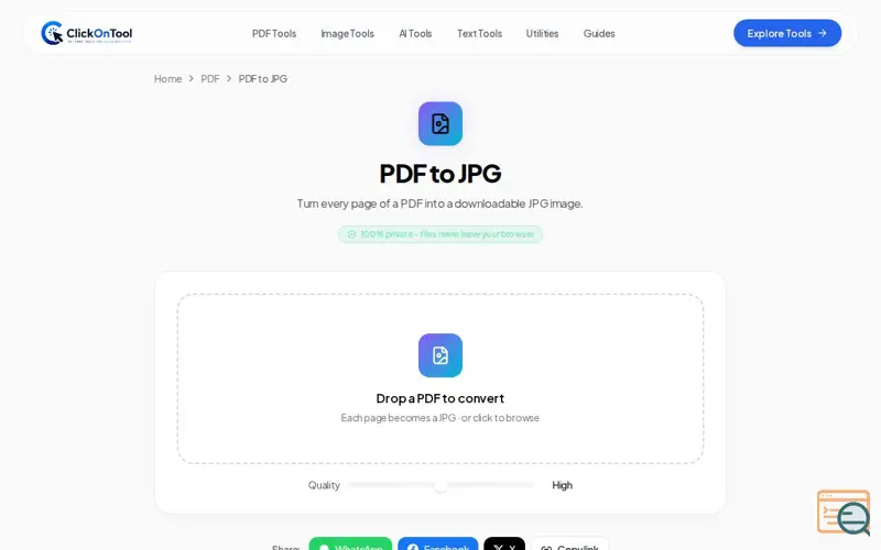 Screenshot of ClickOnTool