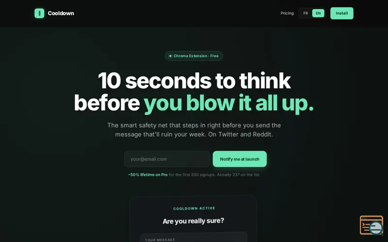 Screenshot of Cooldown